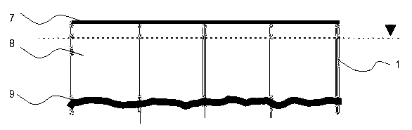 Composite alga retaining enclosure for floating plants