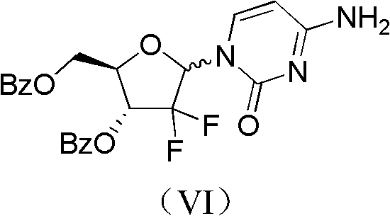 Method for preparing 2-deoxidized-2, 2-hydrochloric acid difluoro deoxycytidine