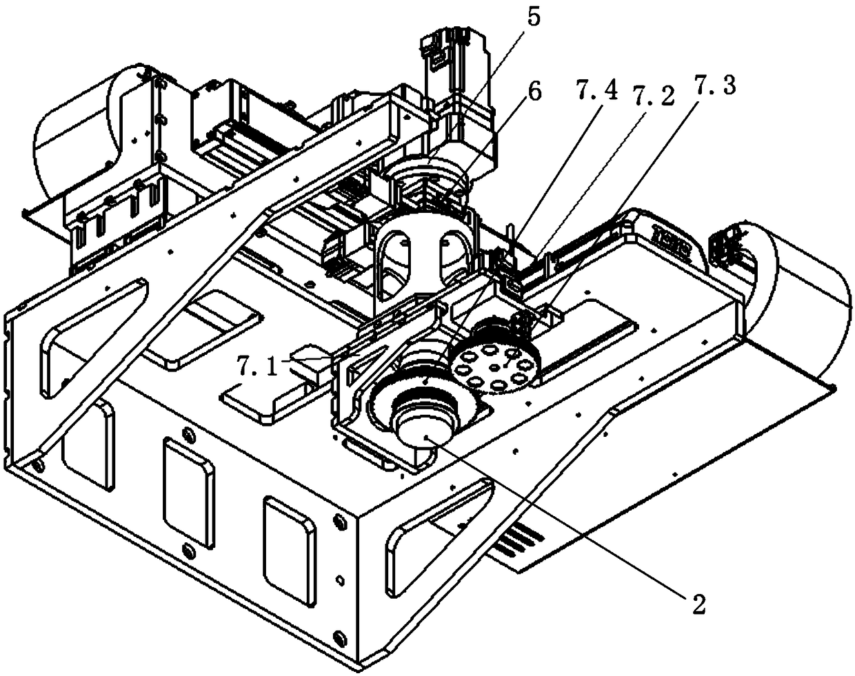 Demura multi-axis full-automatic detection mechanism