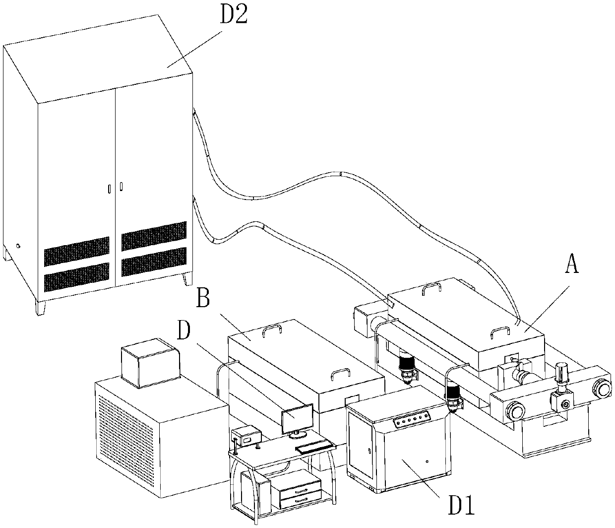 Experimental device and method for the whole process of concrete water cooling