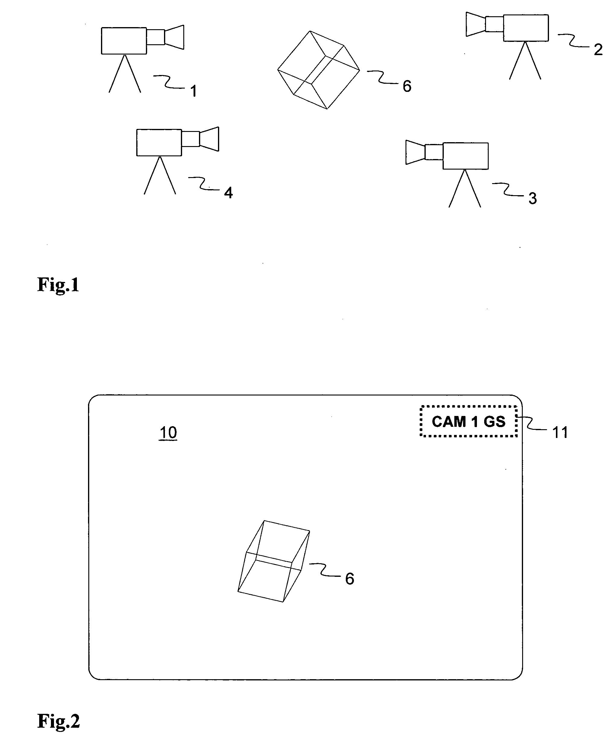 Camera system with PIP in viewfinder