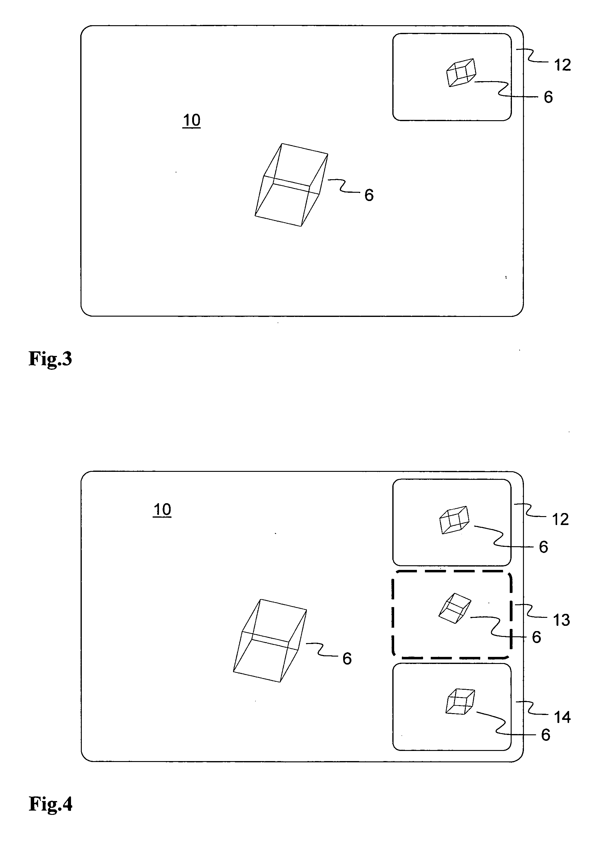 Camera system with PIP in viewfinder