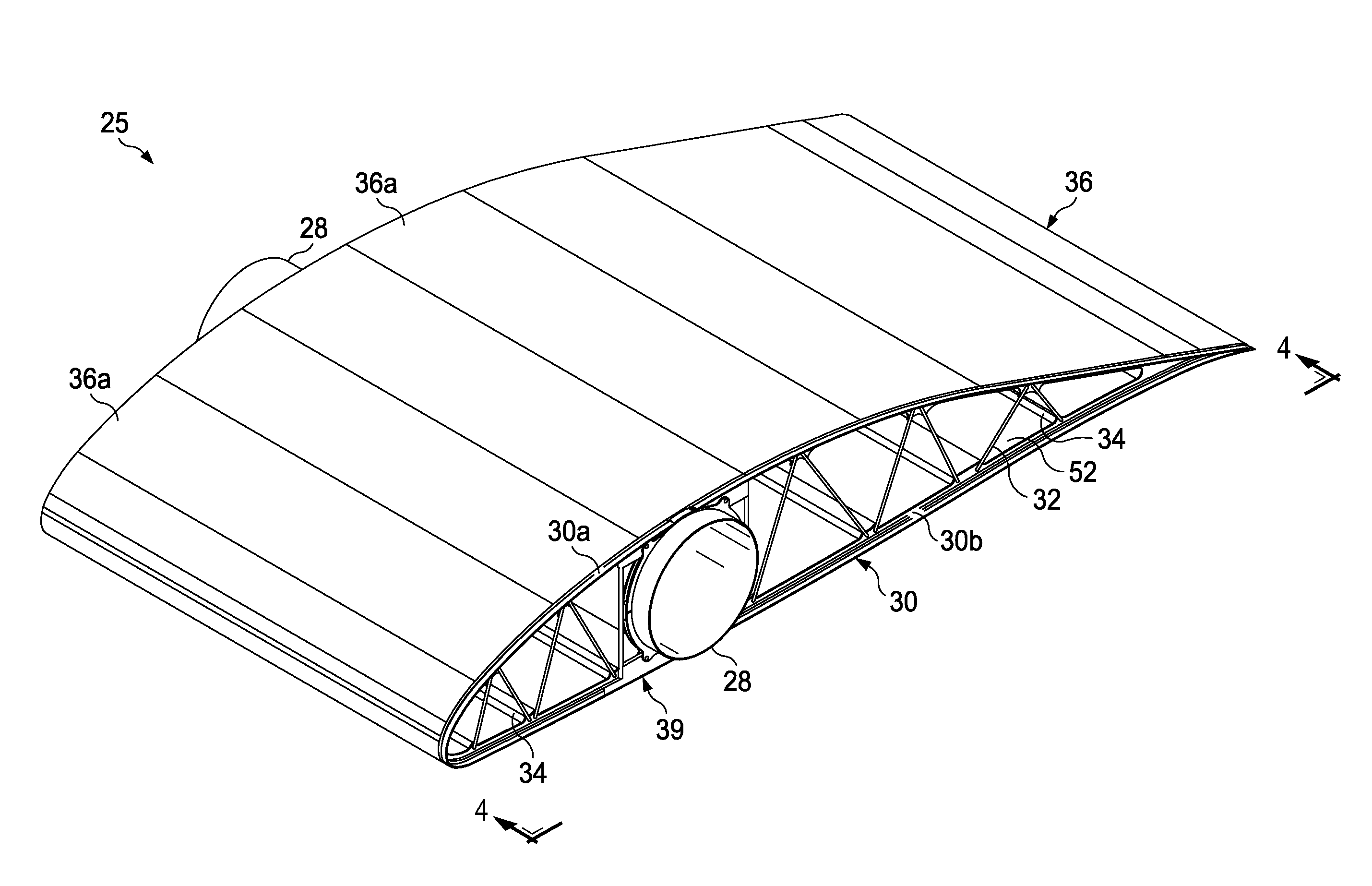 Attachment of aircraft ribs to spars having variable geometry