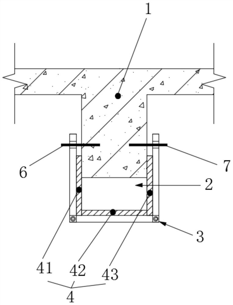 Beam reinforcing suspended formwork device and construction method thereof