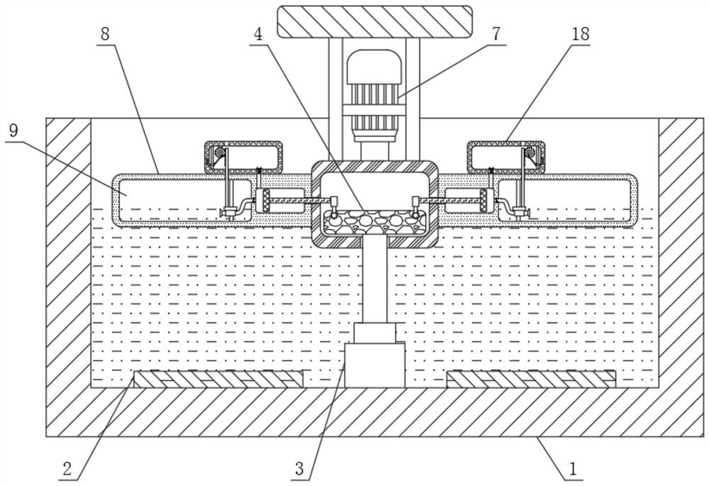 Aeration tank surface scum cleaning device for sewage treatment