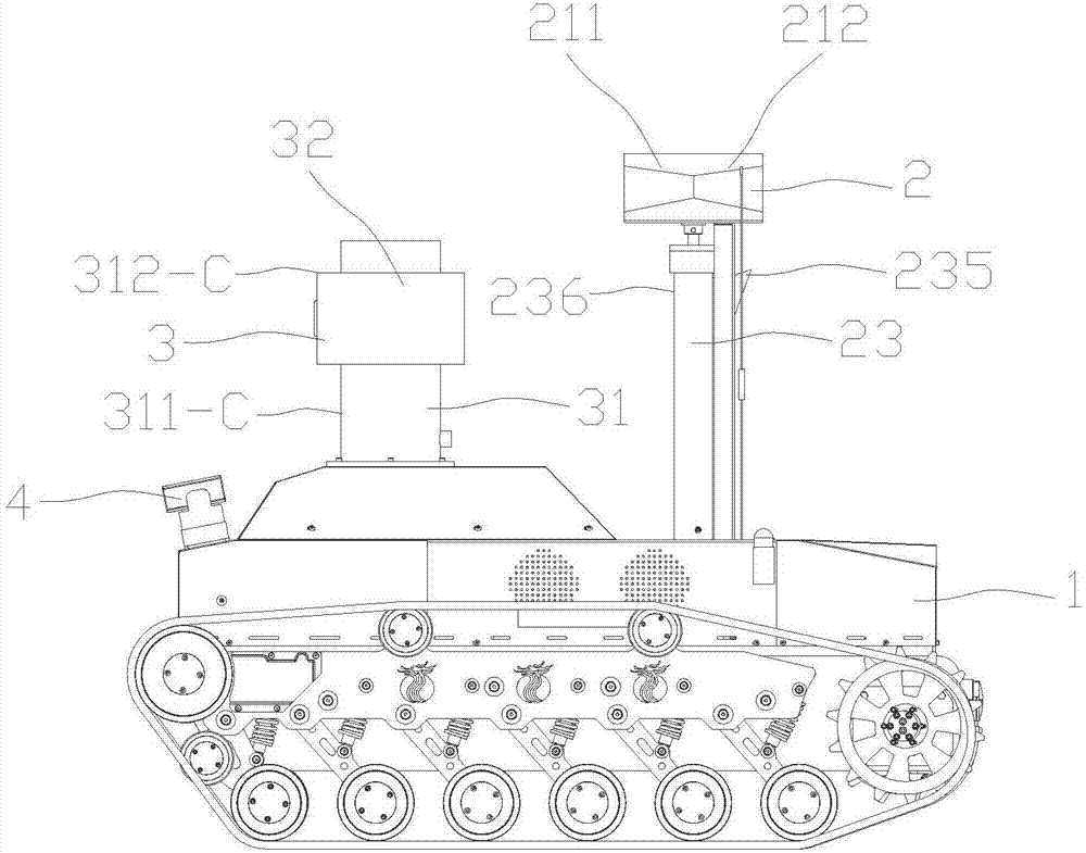 Explosion-proof reconnaissance robot and working method