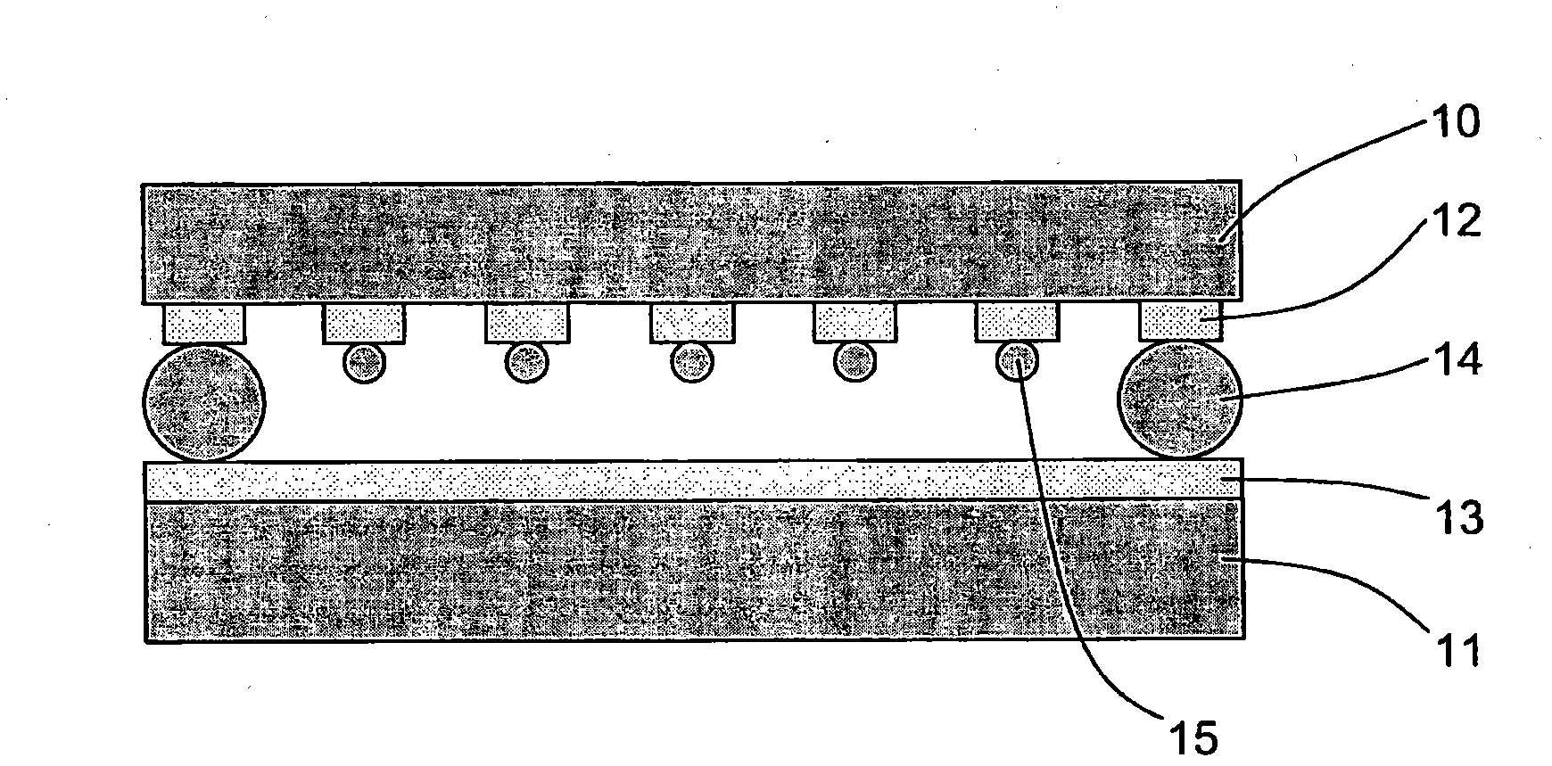 Multi-contact tactile sensor including variable-size and -impedance spacing means