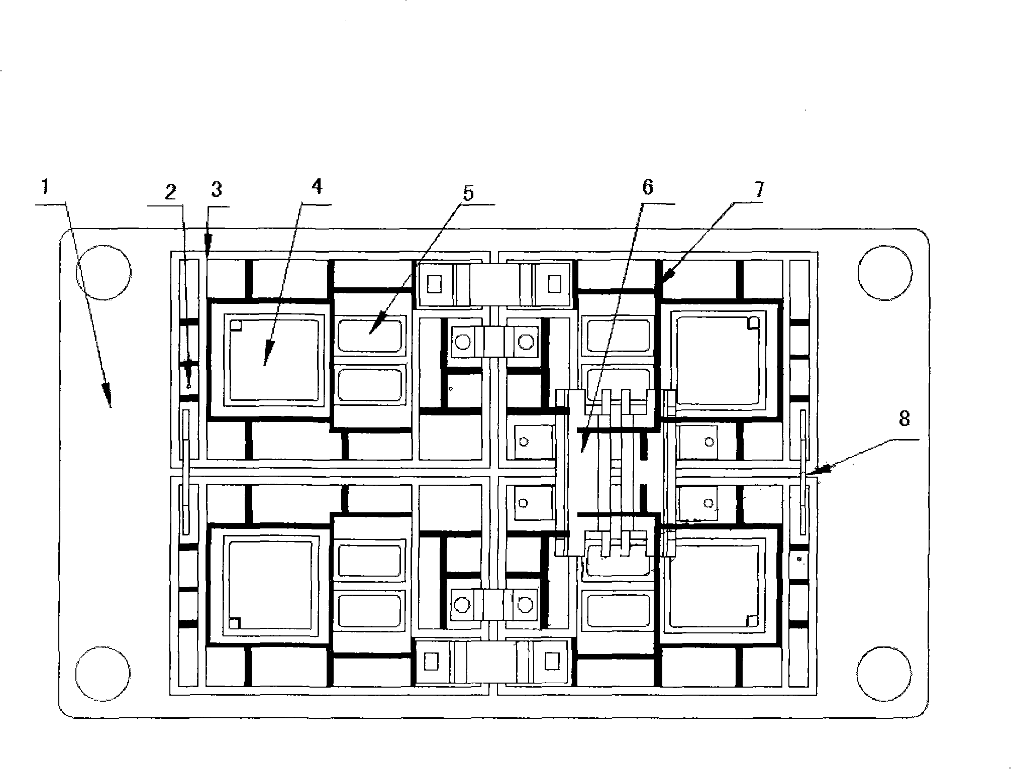 Novel isolated gate bipolar transistor module distributed with direct coated copper base plates