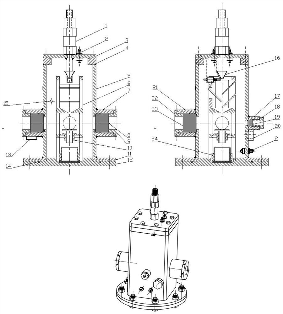 Combustor with adjustable combustion atmosphere and experimental method