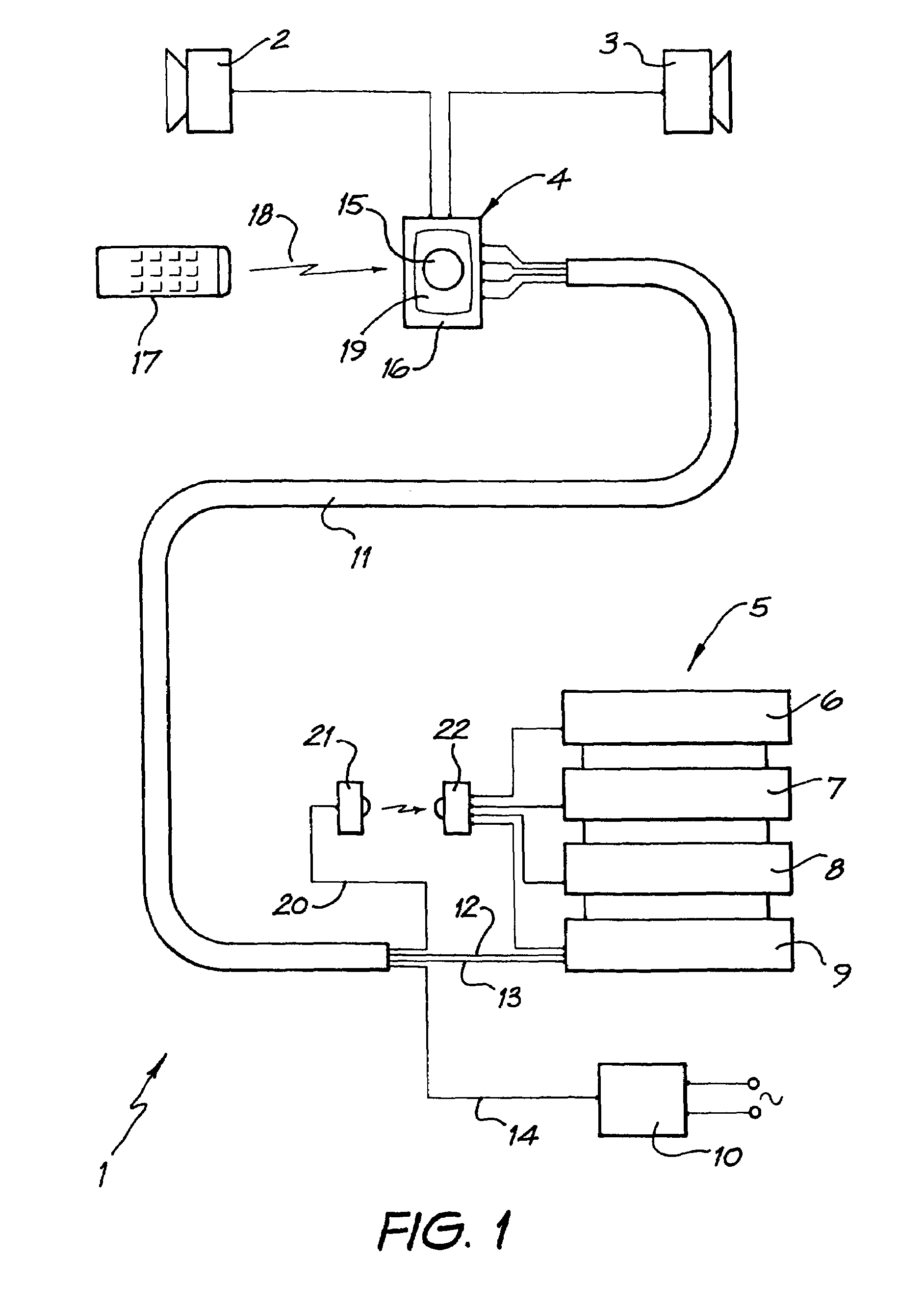 Distributed stereo system