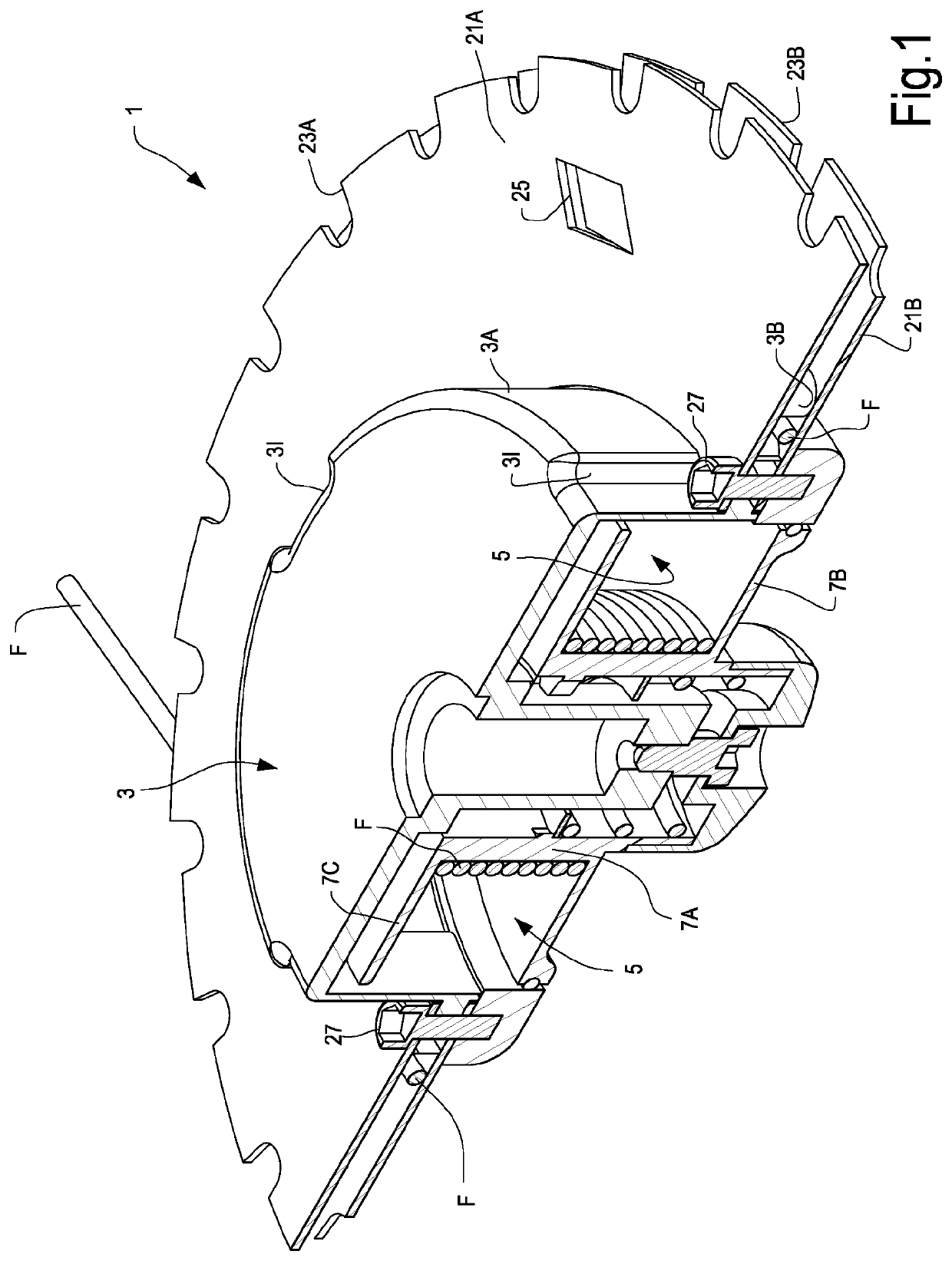 Line-type grass cutting head with cutting blade