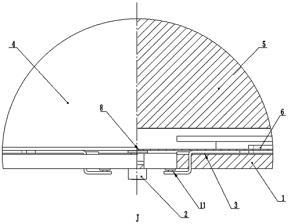 A lithium battery high temperature protection structure and lithium battery