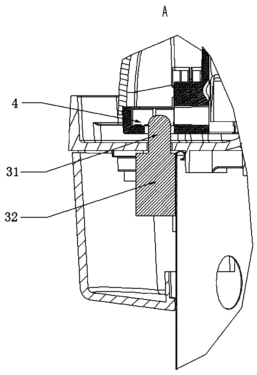 A pressure cooker with a lock