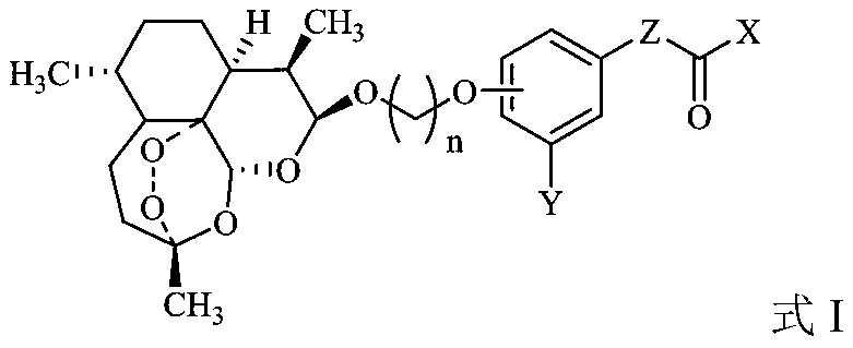 Dihydroartemisinin-containing carboxy phenol/ester phenol/amido phenol conjugate as well as synthesis method and application thereof