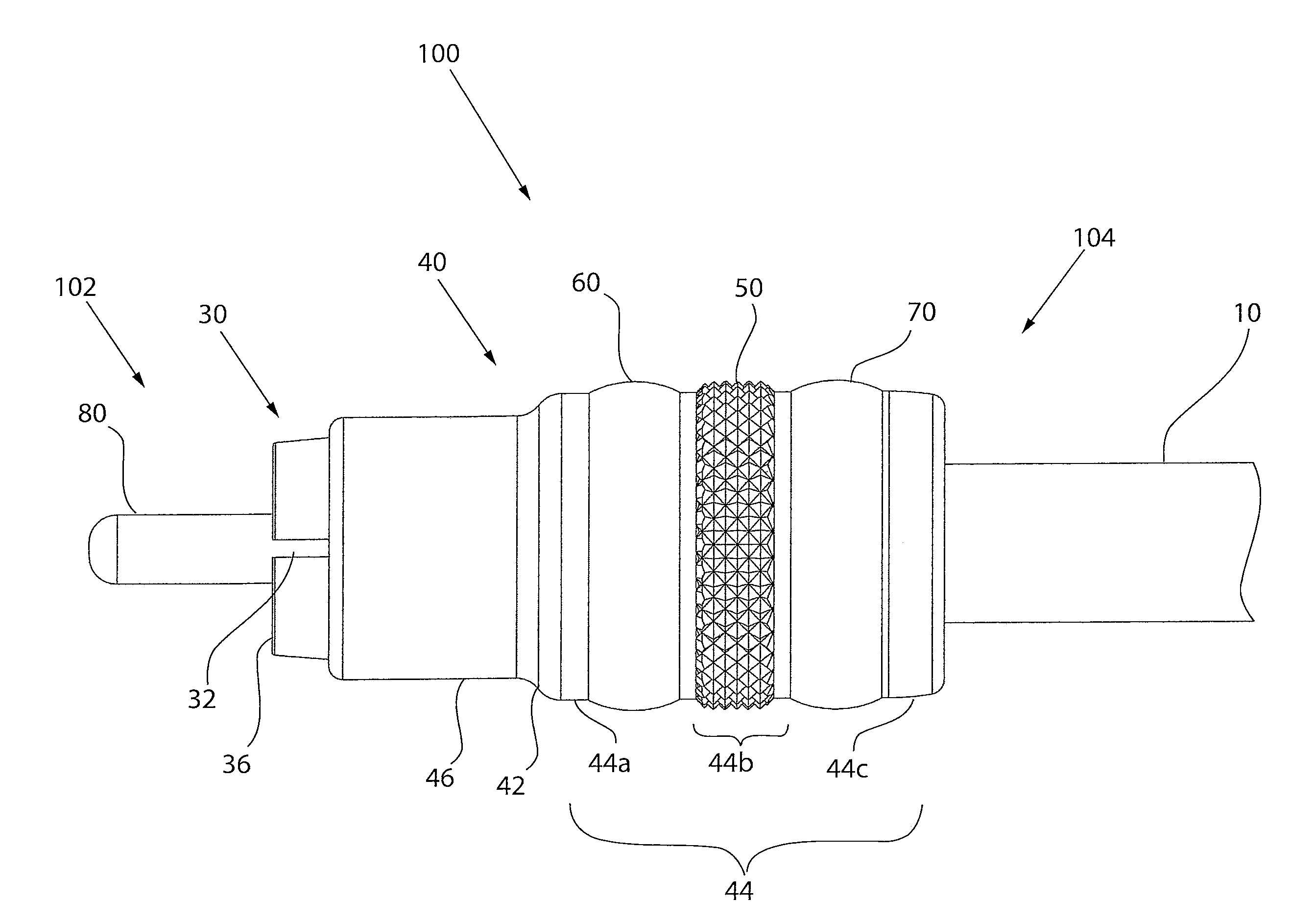 Sure-grip RCA-type connector and method of use thereof