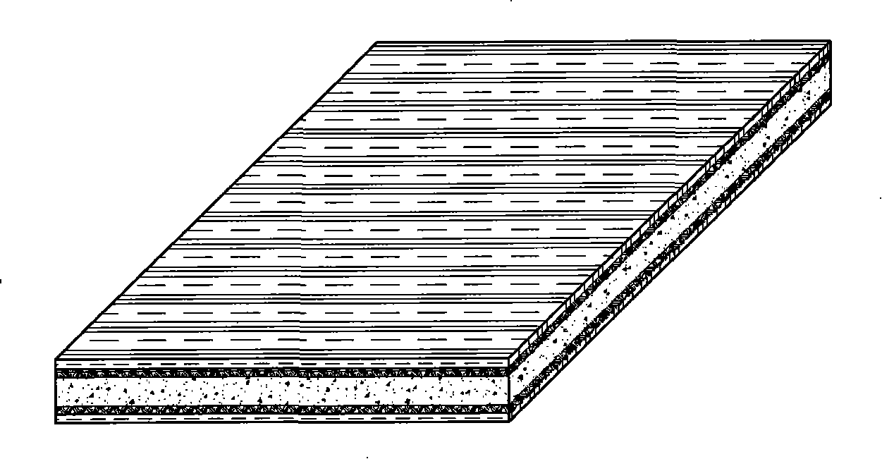 Multi-layer composite coining building shuttering and manufacture method thereof