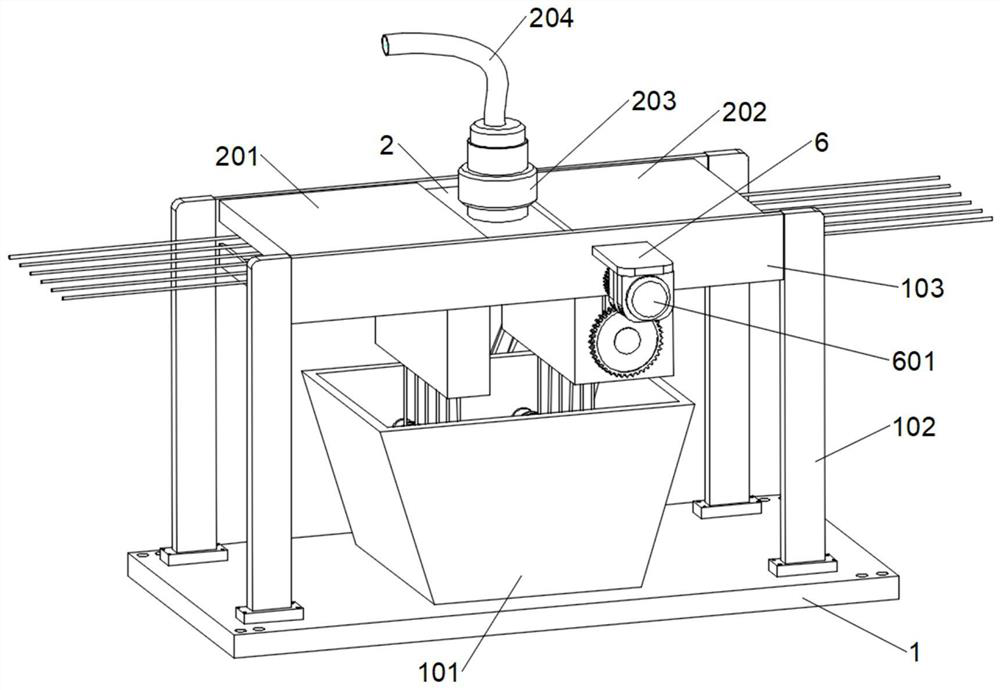 Yarn impurity removing and cleaning device based on spinning processing