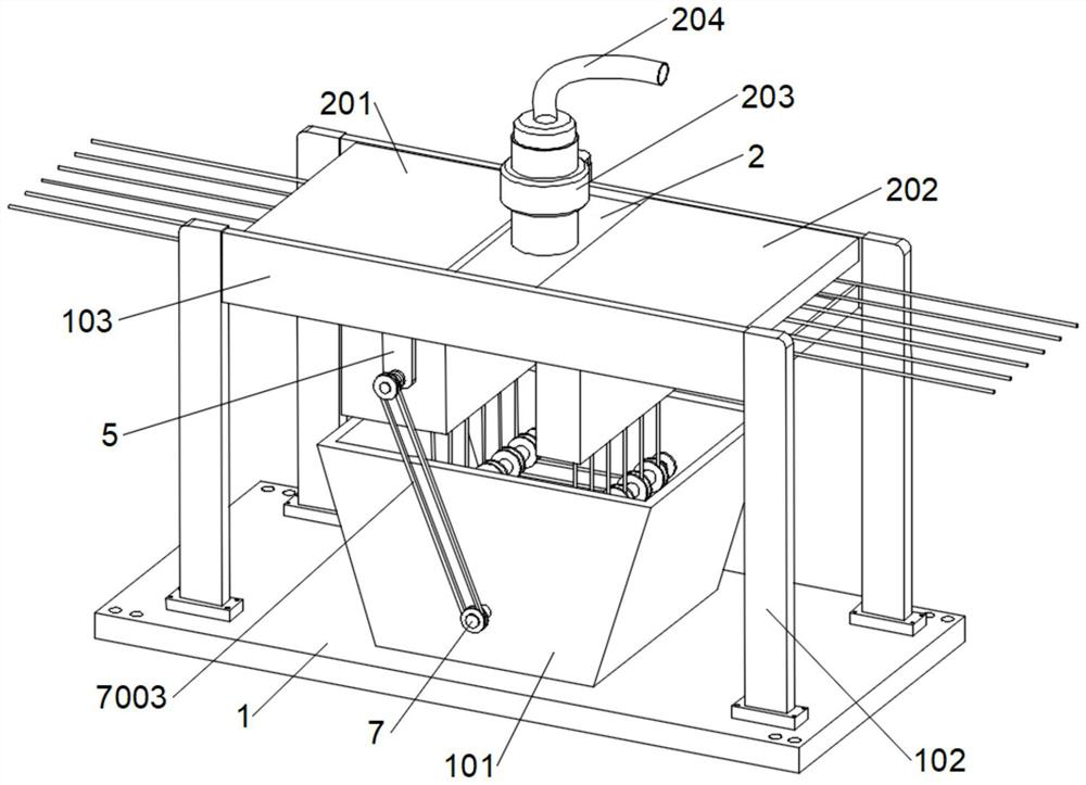 Yarn impurity removing and cleaning device based on spinning processing