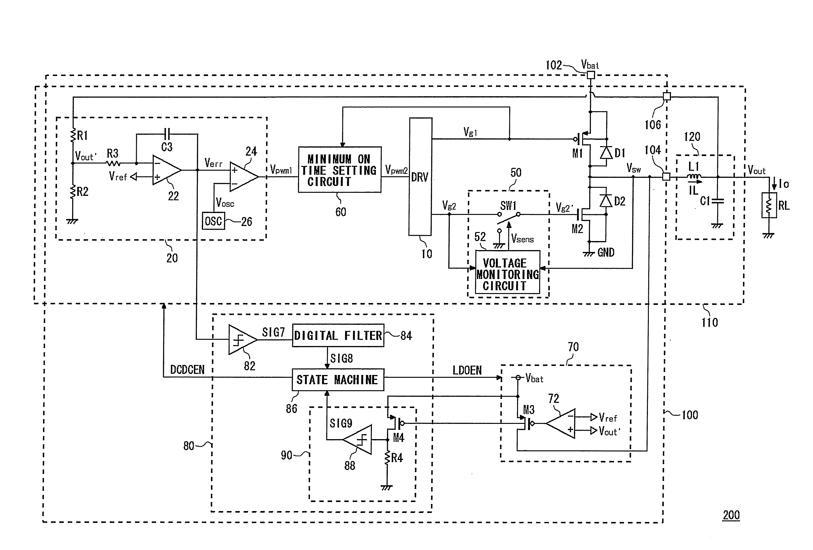 Power supply apparatus having switchable switching regulator and linear regulator