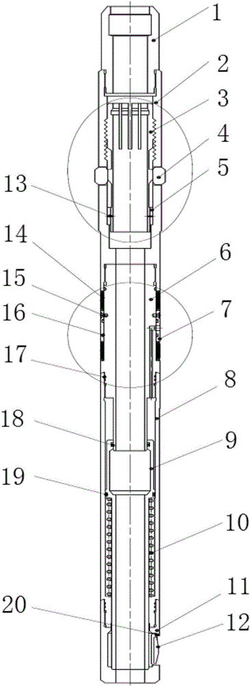 Steel wire rope tripping-in recovery type secondary safety valve