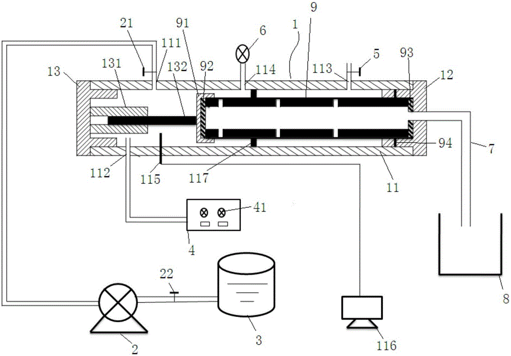 Experimental device for evaluating external pressure resisting intensity of anti-sand sieve tube