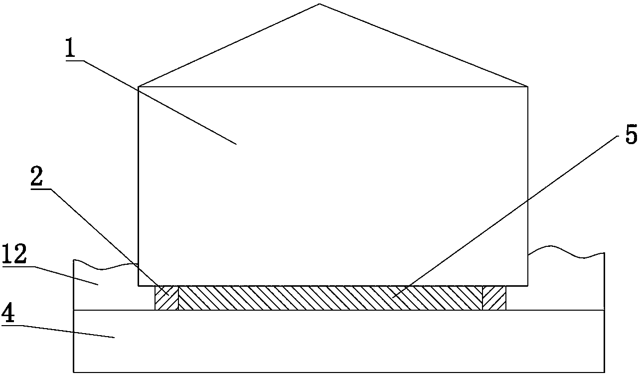 Method for lifting and centralizing sinking house