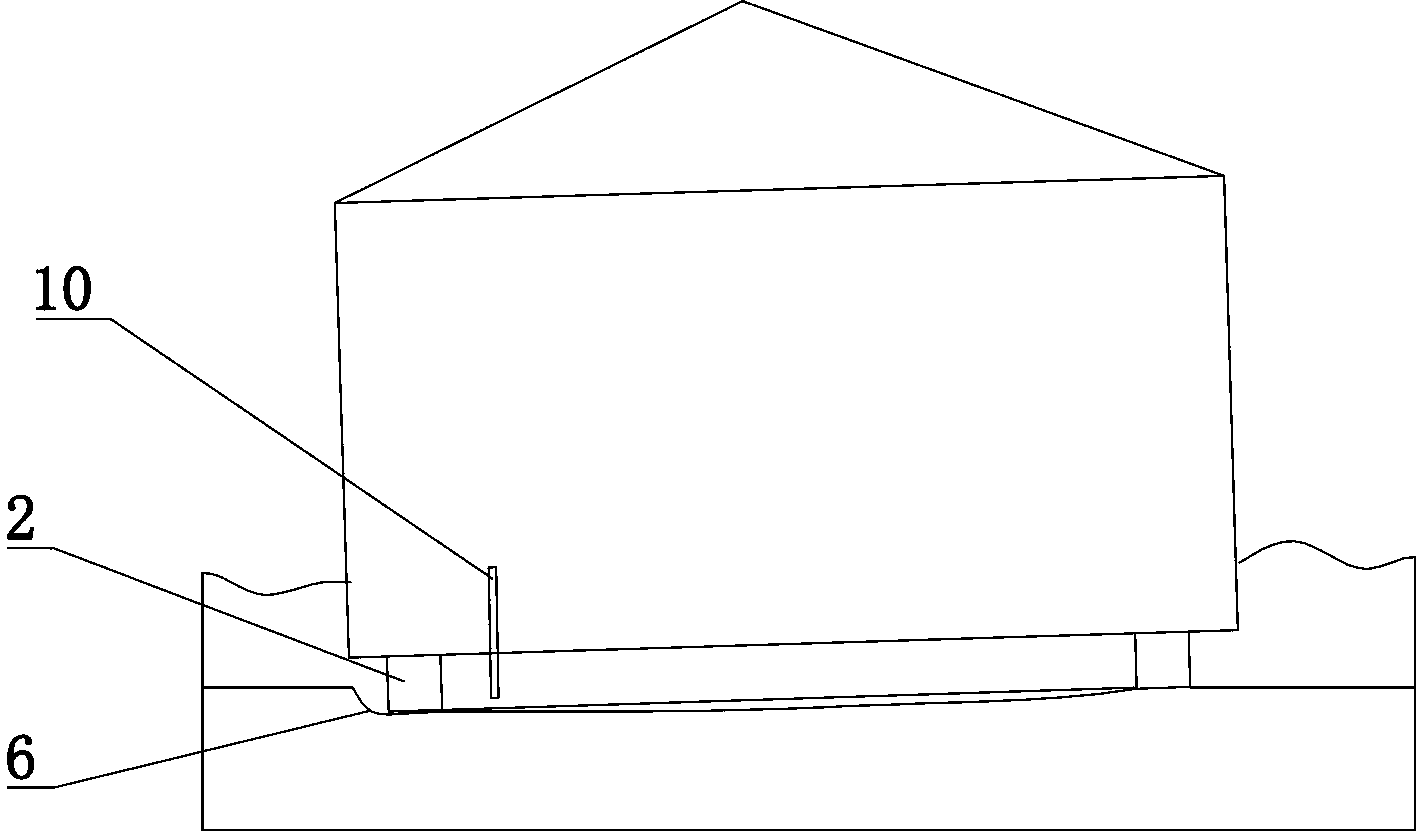 Method for lifting and centralizing sinking house