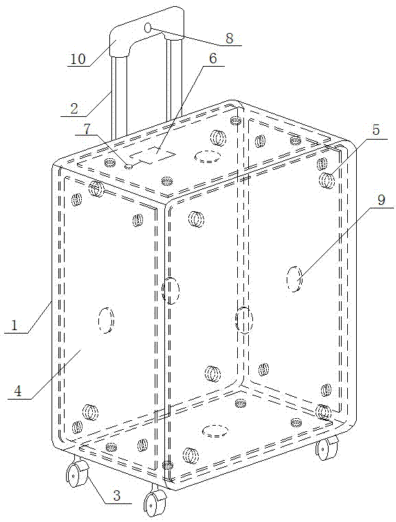 Intelligent shock absorption luggage box