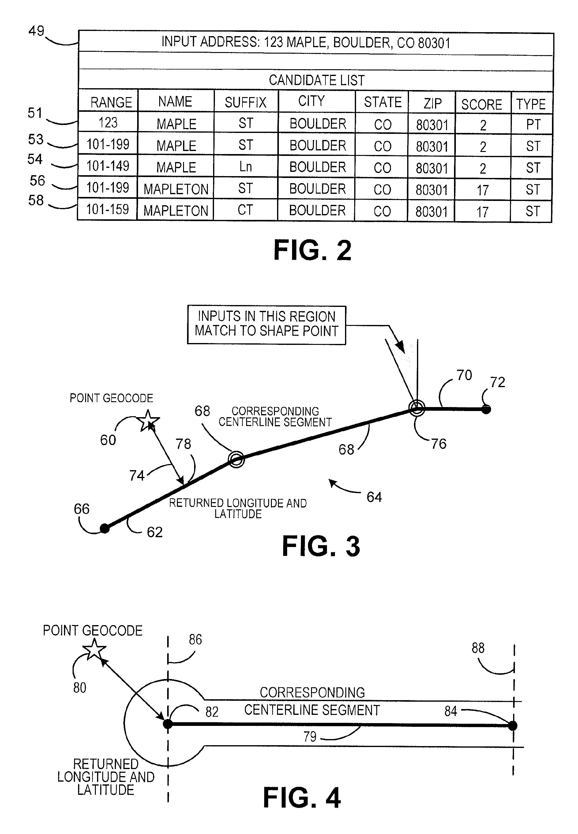 Method for assignment of point level address geocodes to street networks