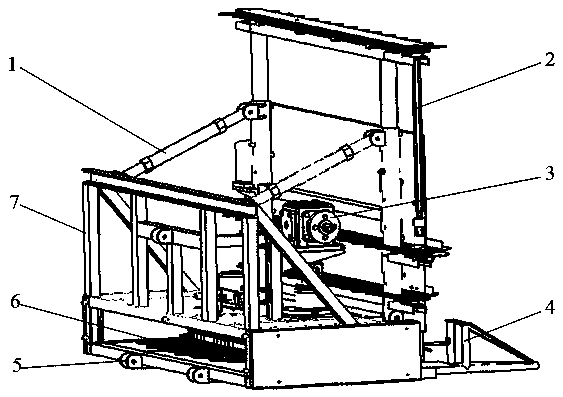 Chain type harvest header for composite feed crop straw