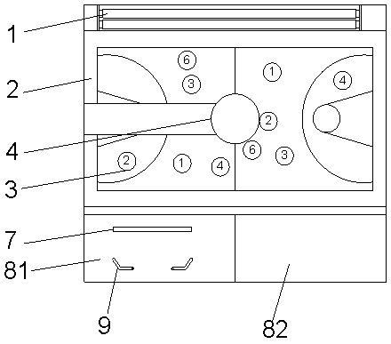 Electronic simulation teaching equipment for basketball theories