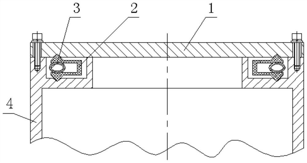 A sealing device suitable for corrosive liquids