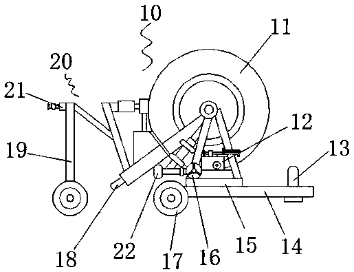 Mobile garden sprinkling machine