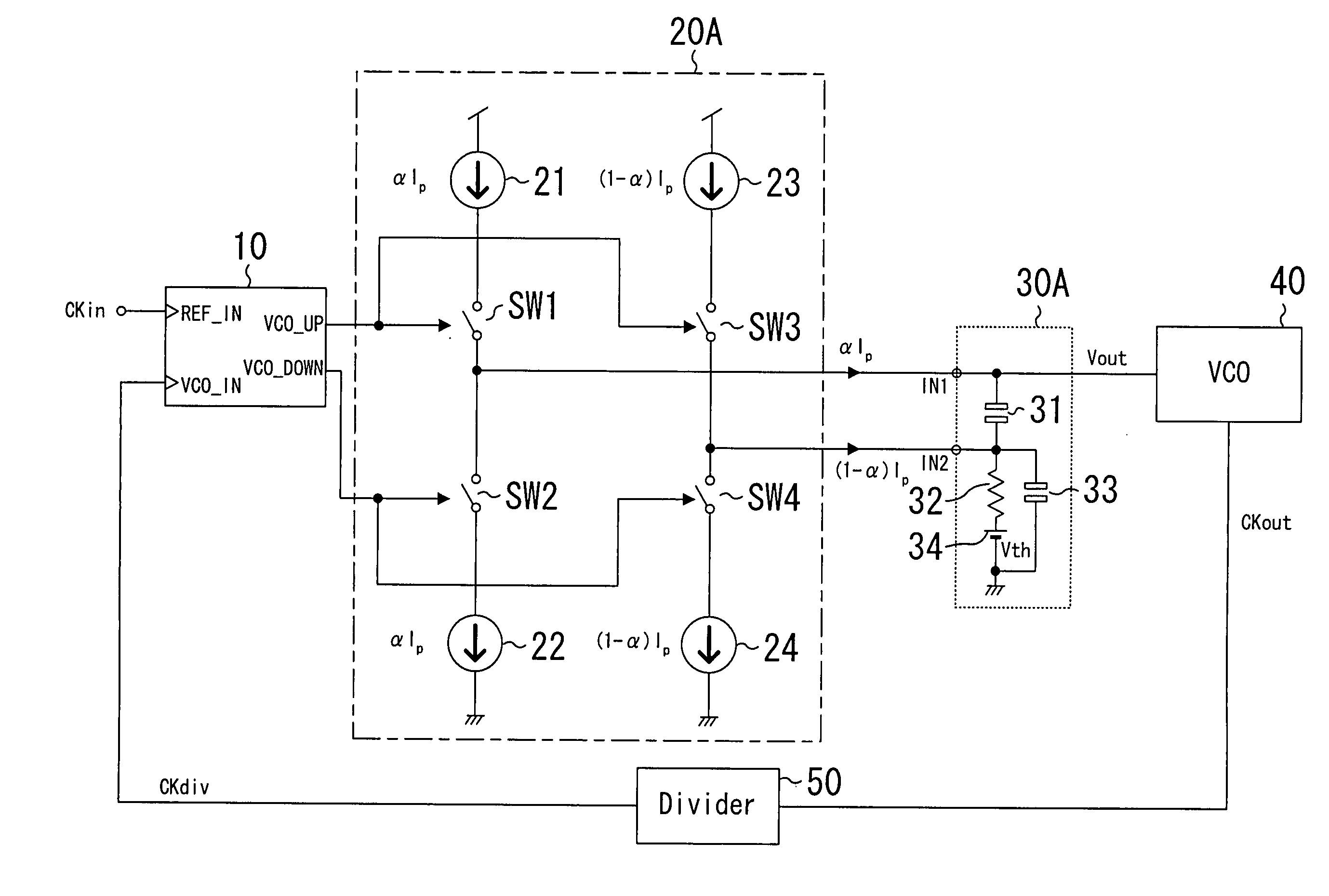 Low-pass filter and feedback system