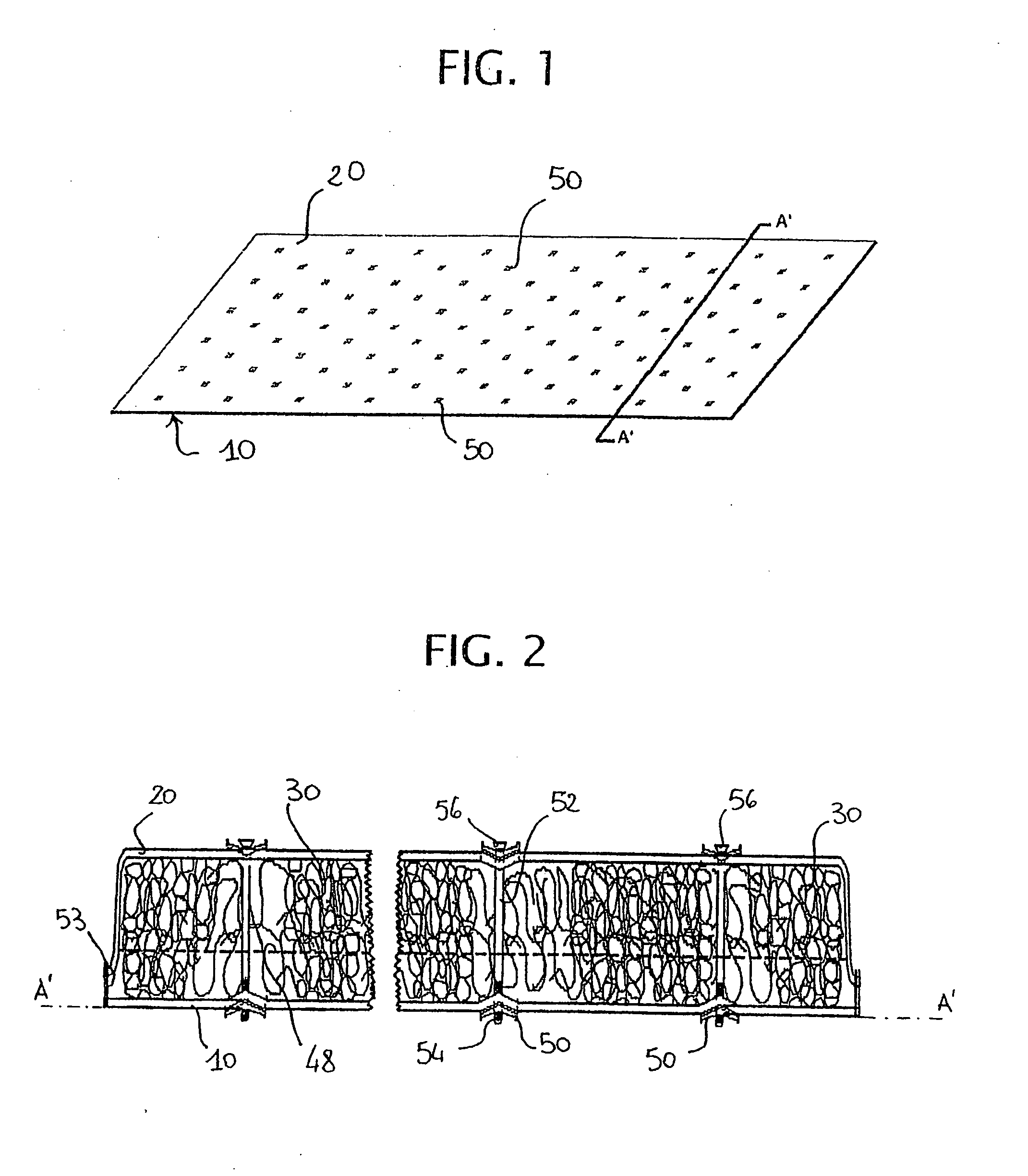 Lightweight protection element and filter of the mattress type