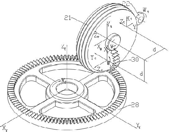 Face gear grinding method based on worm grinding wheel