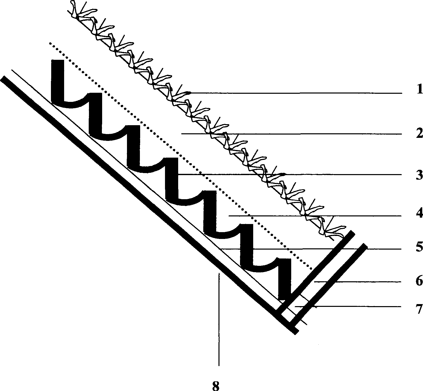 Slope roofing lawn