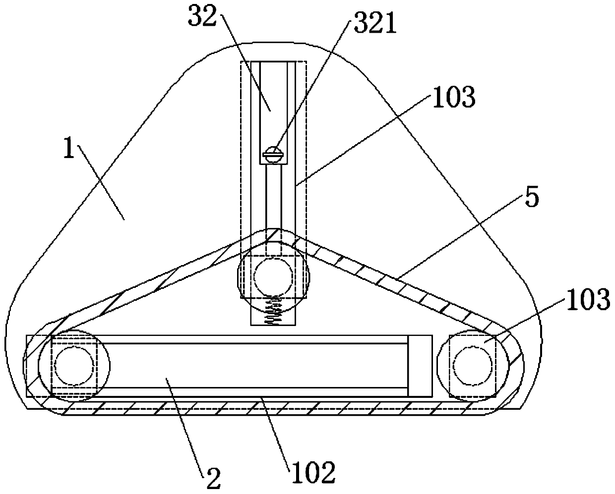 Auxiliary device for stainless steel surface wire drawing treatment