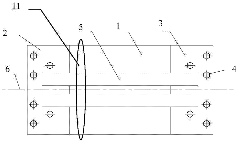 Method and device for prolonging service life of plate spring of whole plate spring vibration table for continuous casting