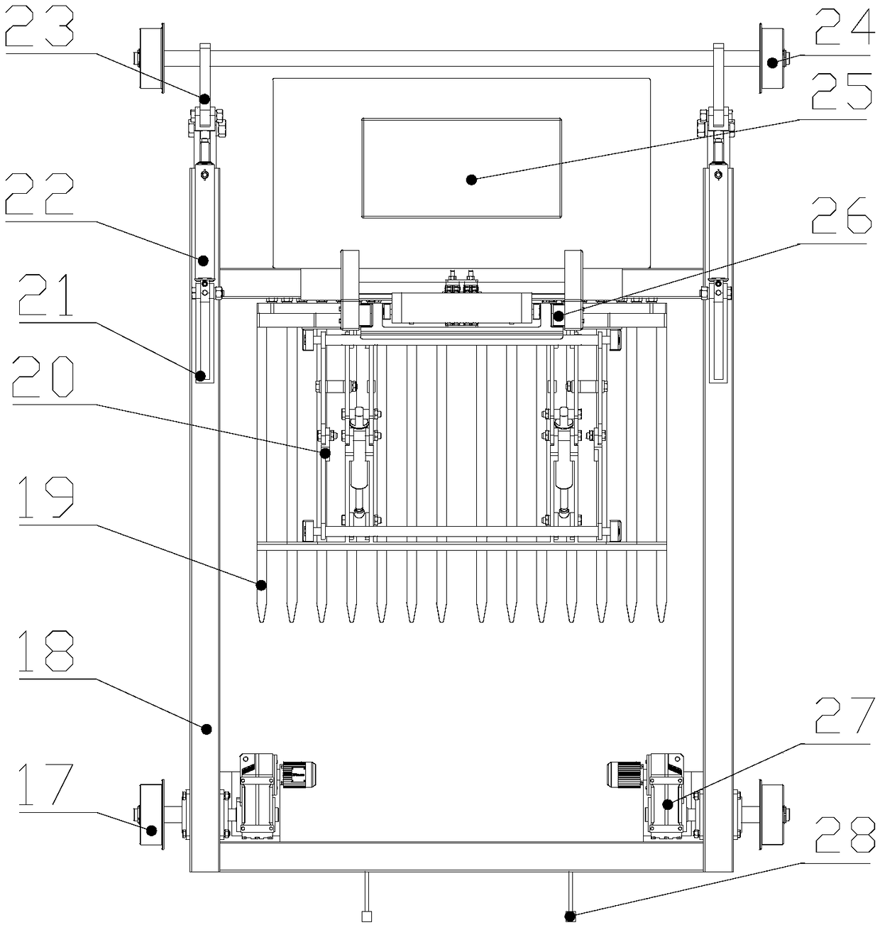 Container bag material truck-loading equipment and use method thereof