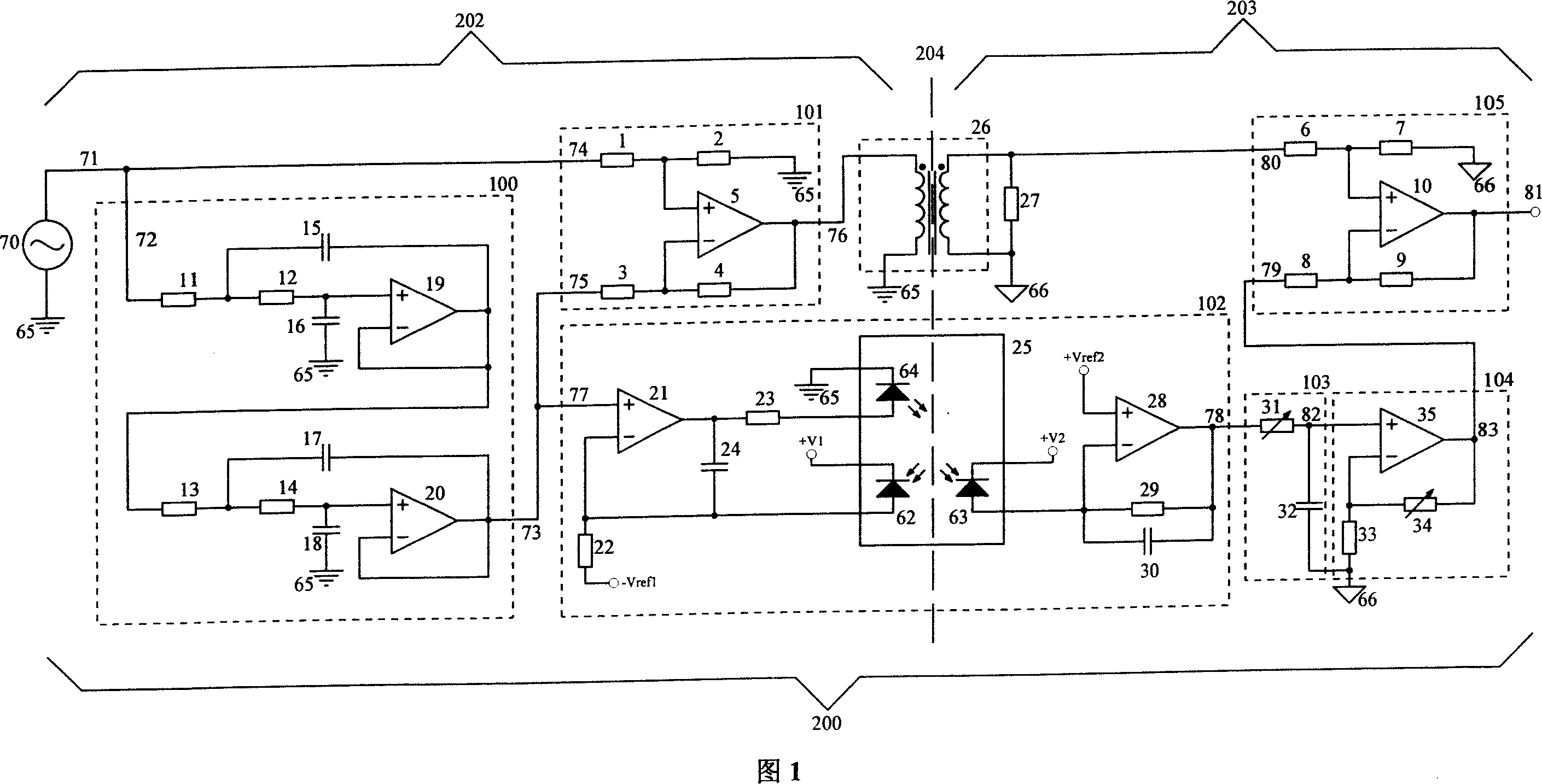 Shunt circuit linearity insulating circuit apparatus