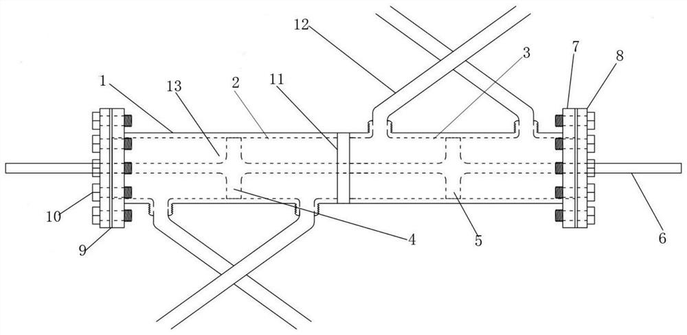 Building structure deformation coordination control system based on chain type hydraulic conduction