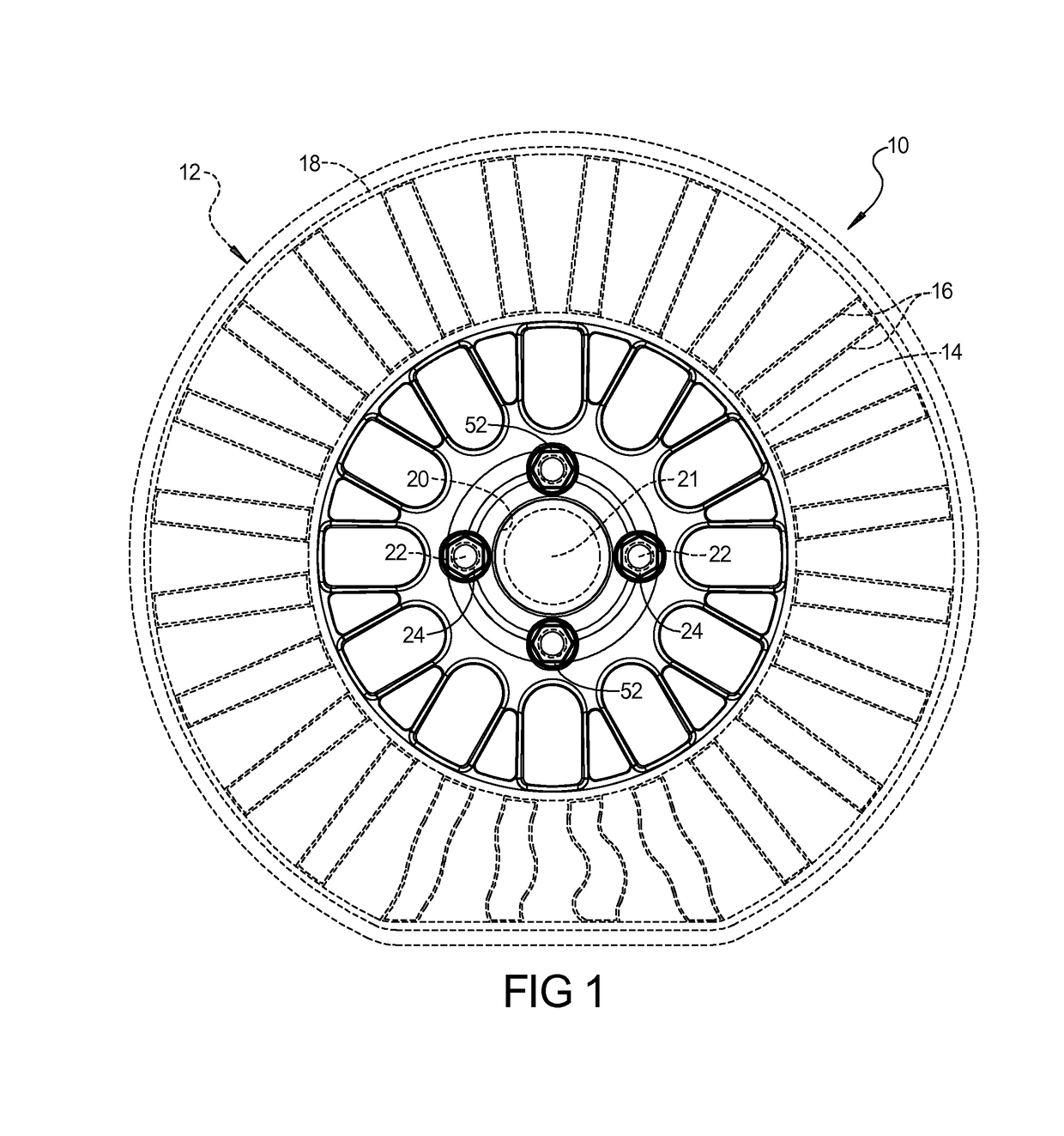 Thermoplastic wheel hub