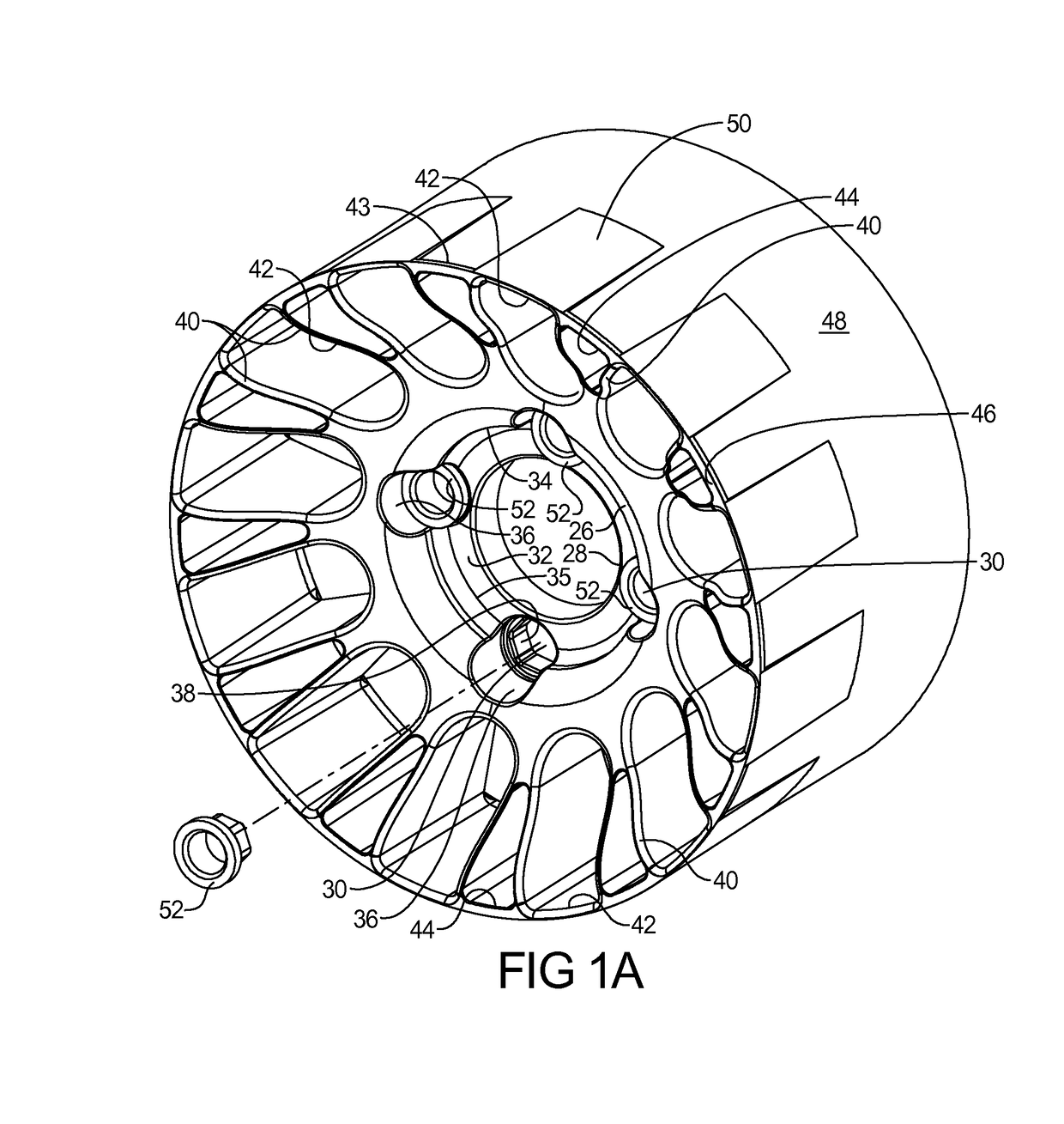 Thermoplastic wheel hub