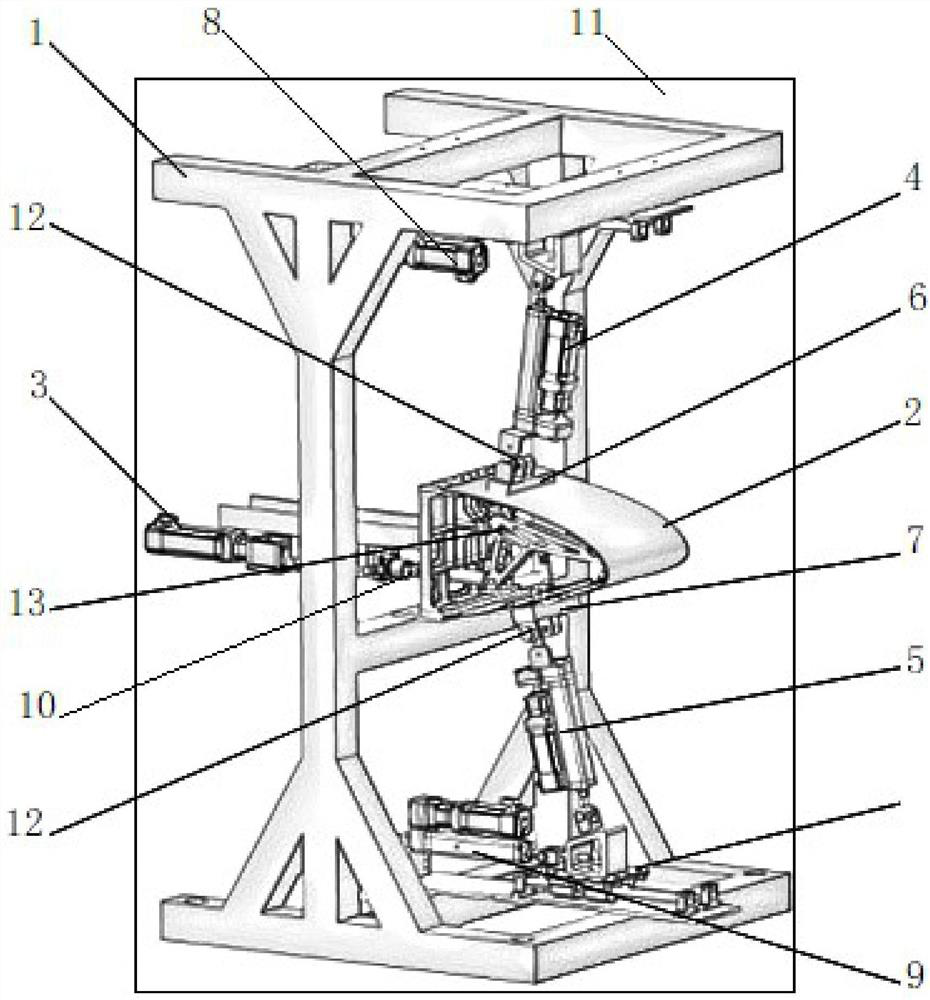 Variable-camber wing leading edge functional strength test load loading device