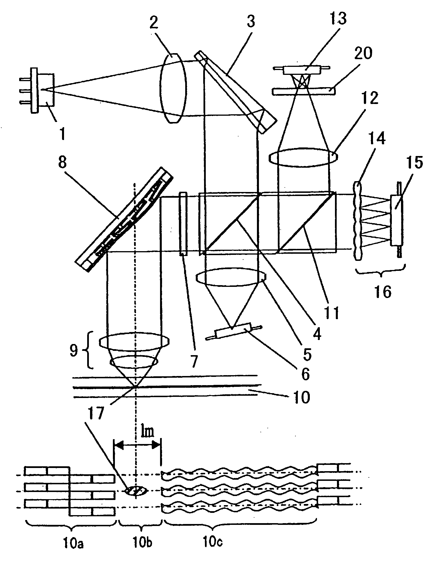 Variable mirror and information apparatus comprising variable mirror