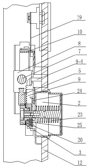 Mechanical spiral door bolt mechanism for safe box and cabinet