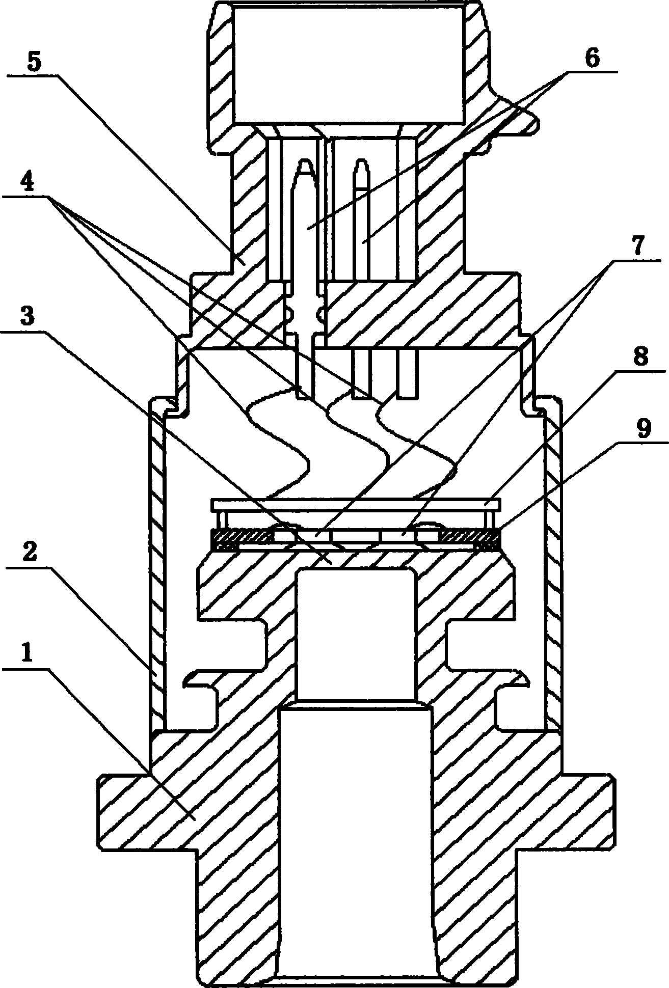 Silicon strain foil metallic packaging sensor