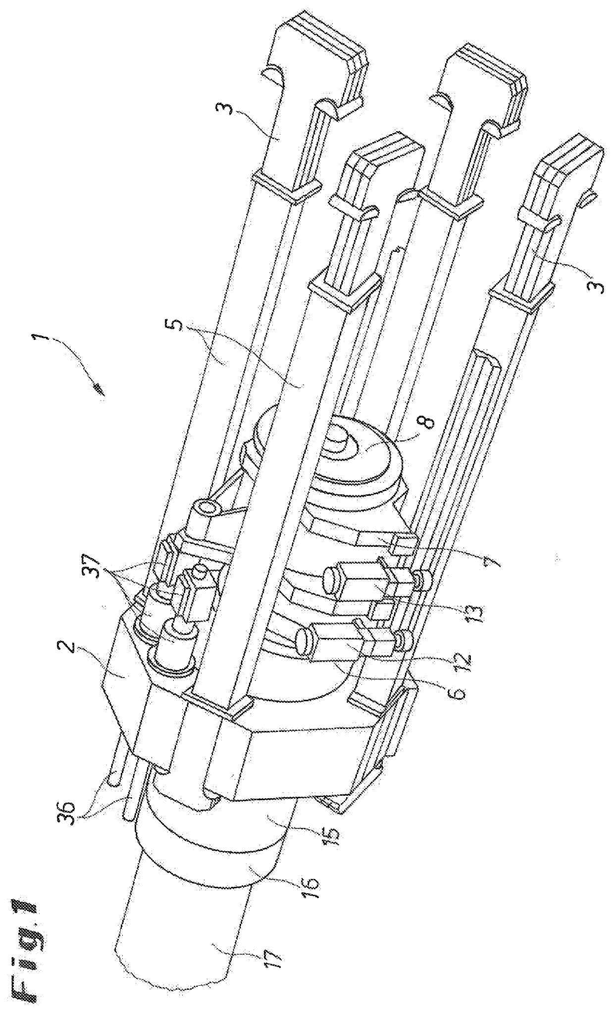 Bar press with hydraulic drive