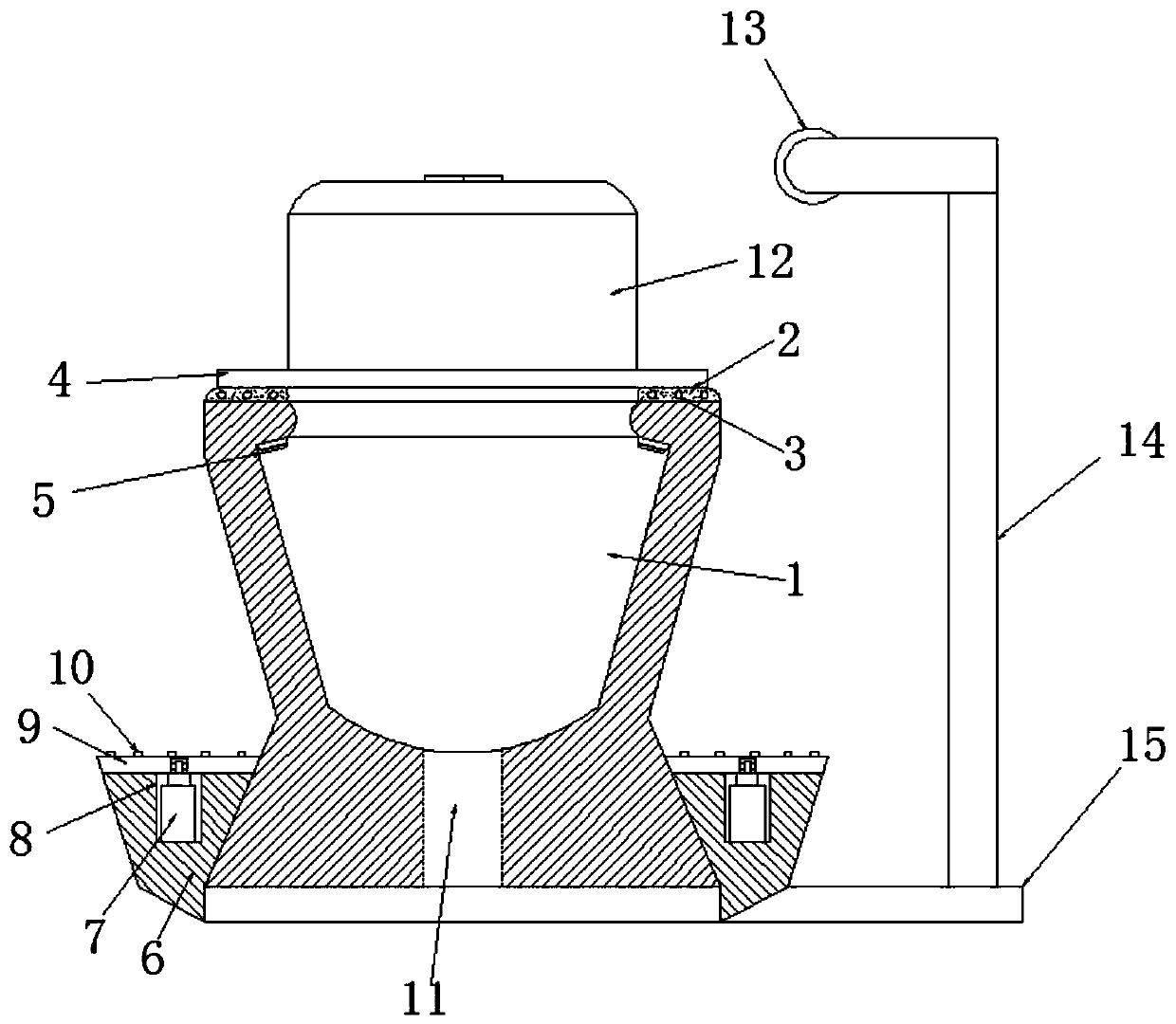 Excreting device for postoperative patient